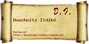 Duschnitz Ildikó névjegykártya